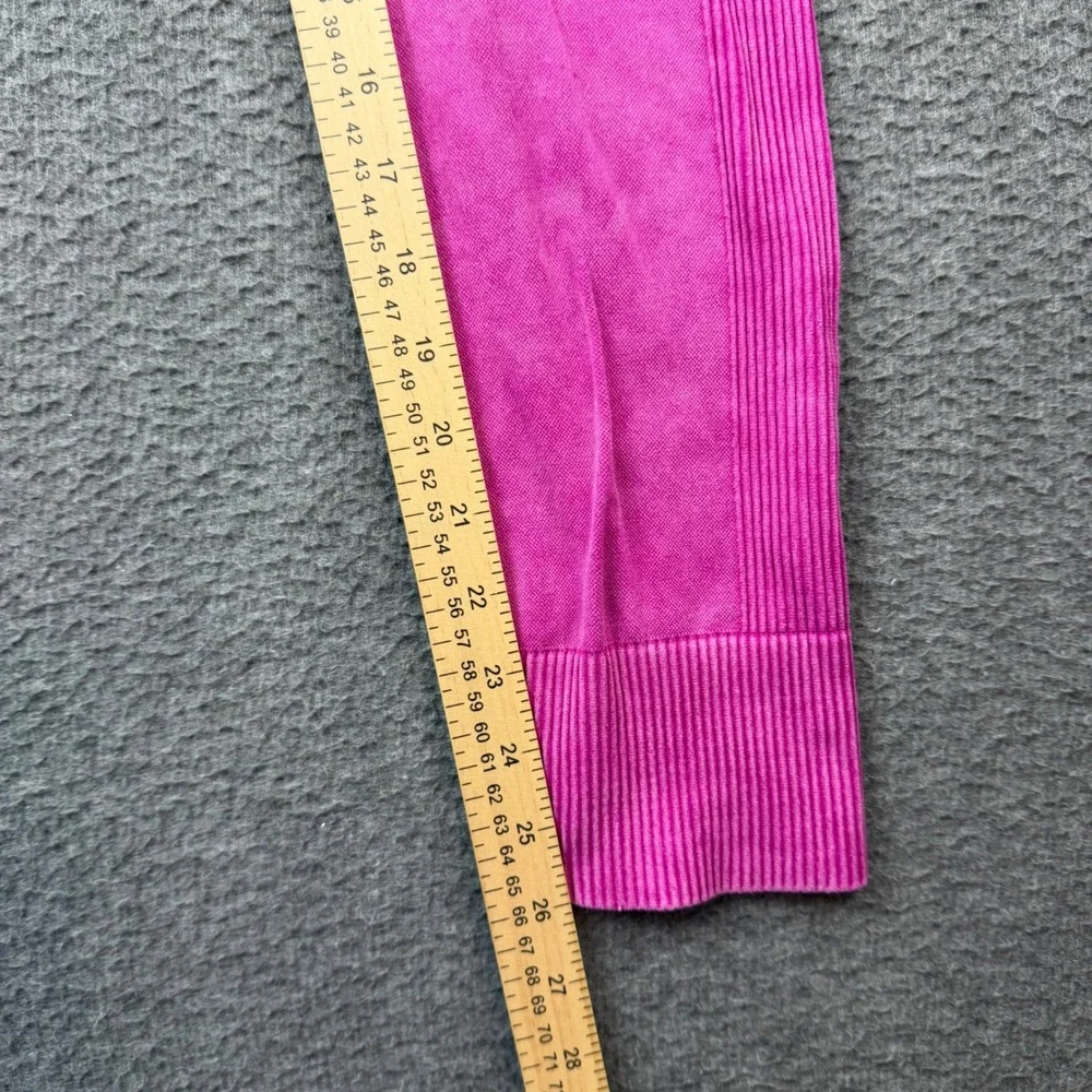 Pink Active Leggings Women's Small Fuchsia Acid Wash Ribbed Seamless High‎ Rise